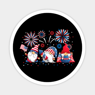 4th Of July American Gnomes Magnet